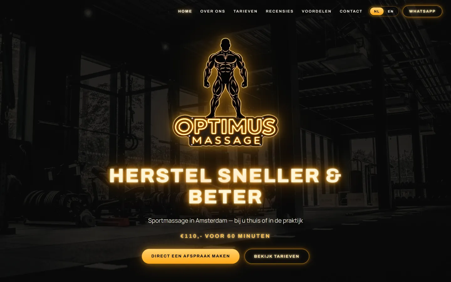 Optimus Massage — homepage